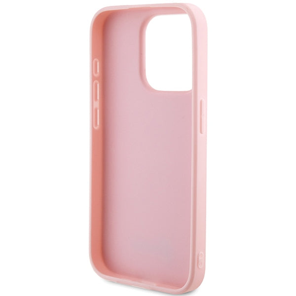 Guess Saffiano Iridescent Script case for iPhone 15 Pro - pink