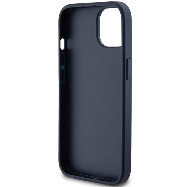 Guess 4G Triangle Metal Logo case for iPhone 15 Plus / 14 Plus - blue