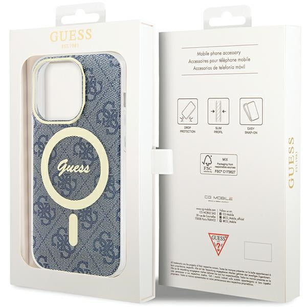 Guess IML 4G MagSafe case for iPhone 15 Pro - blue