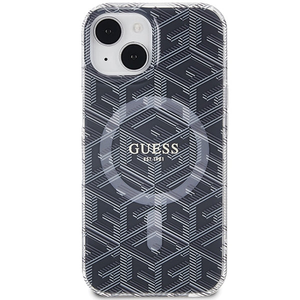 Guess IML GCube MagSafe case for iPhone 15 Plus / 14 Plus - black