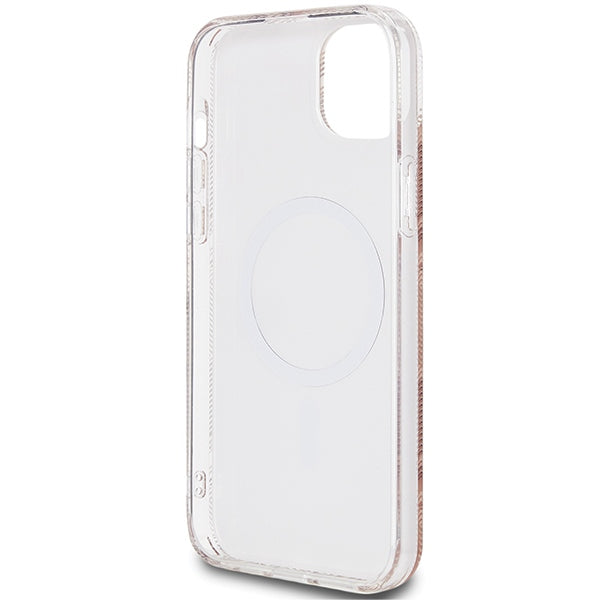 Guess IML GCube MagSafe case for iPhone 15 Plus / 14 Plus - brown