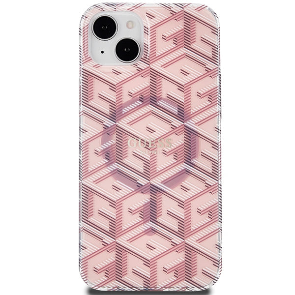 Guess IML GCube MagSafe case for iPhone 15 / 14 / 13 - pink