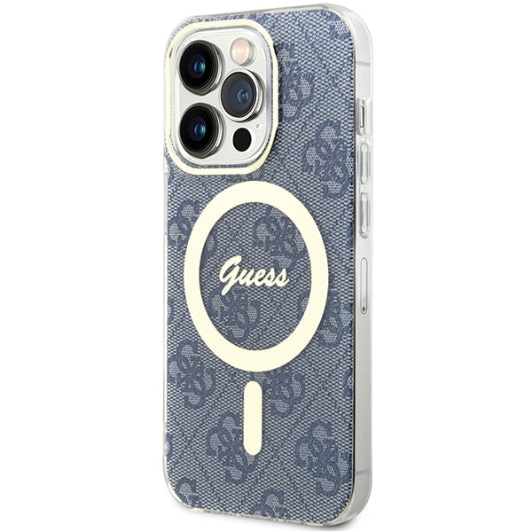 Guess IML 4G MagSafe case for iPhone 15 Pro Max - blue