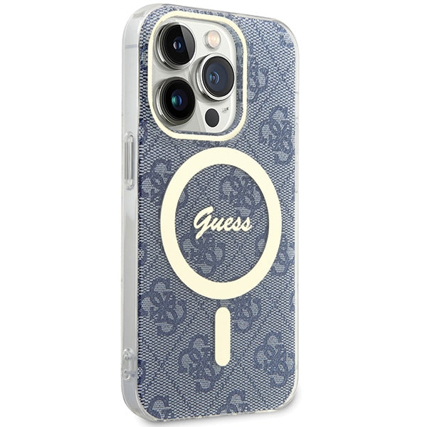 Guess IML 4G MagSafe case for iPhone 15 Pro Max - blue