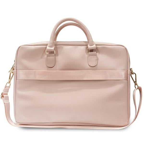 Guess Triangle 4G bag for a 16" laptop - pink