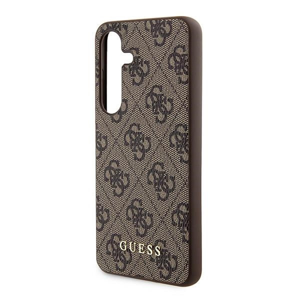 Guess 4G Metal Gold Logo case for Samsung Galaxy A35 - brown