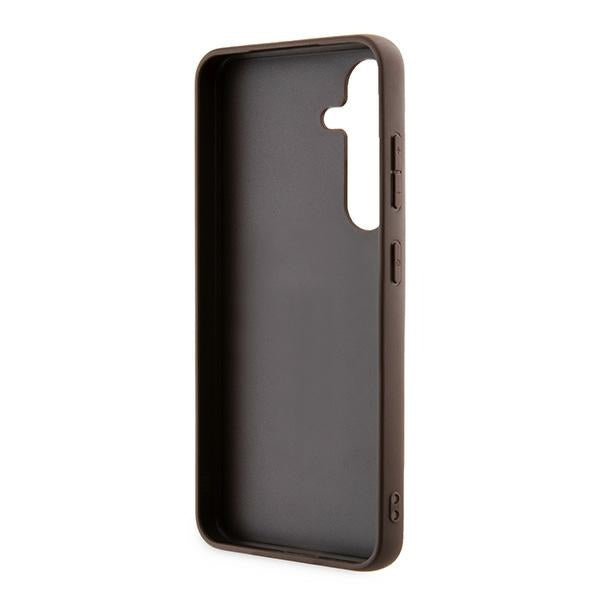 Guess 4G Metal Gold Logo case for Samsung Galaxy A35 - brown