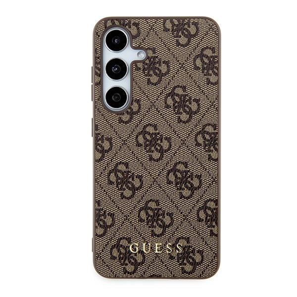 Guess 4G Metal Gold Logo case for Samsung Galaxy A35 - brown