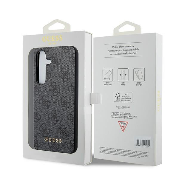 Guess 4G Metal Gold Logo case for Samsung Galaxy A35 - black