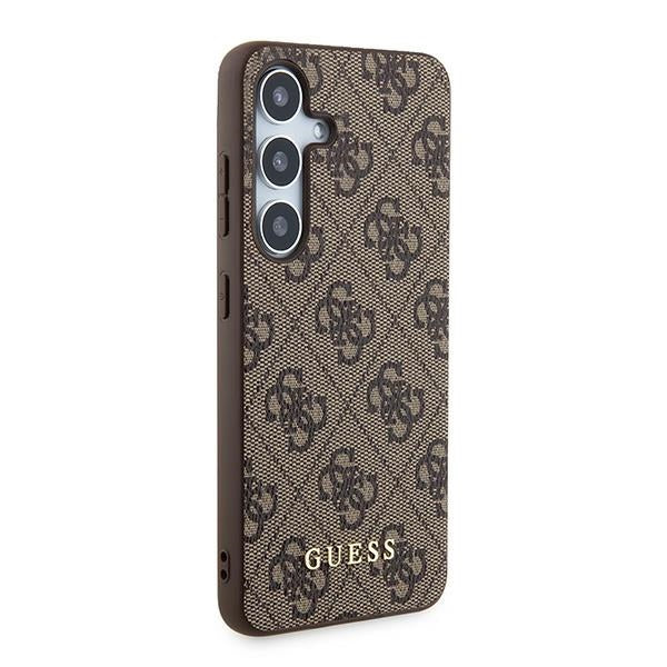 Guess 4G Metal Gold Logo case for Samsung Galaxy A55 - brown