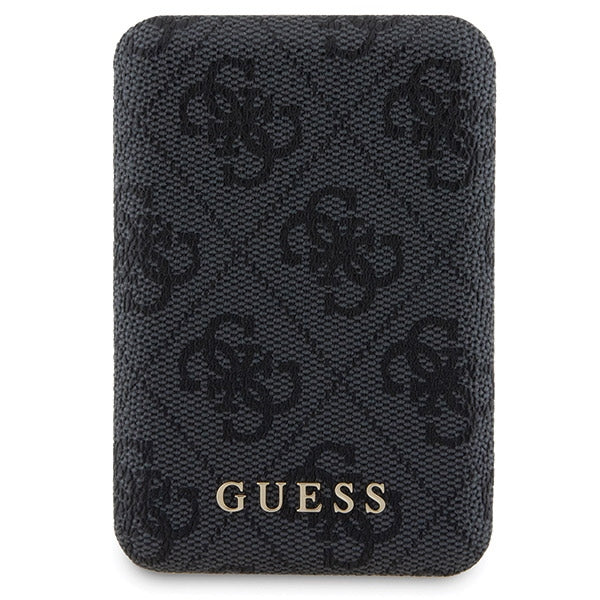 Guess 4G Metal Logo case set for iPhone 11 + 5000mAh MagSafe power bank - black