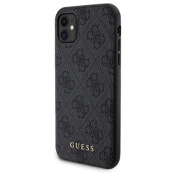 Guess 4G Metal Logo case set for iPhone 11 + 5000mAh MagSafe power bank - black