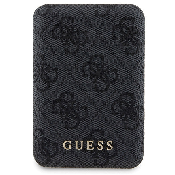 Guess 4G Metal Logo case set for iPhone 14 Pro + 5000mAh MagSafe power bank - black