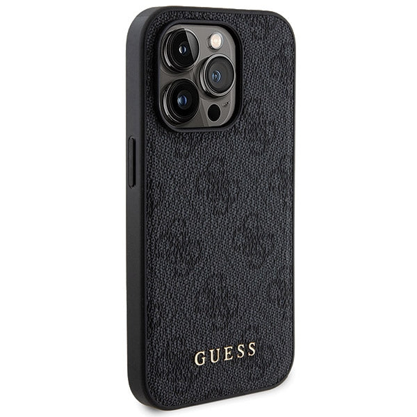 Guess 4G Metal Logo case set for iPhone 14 Pro + 5000mAh MagSafe power bank - black