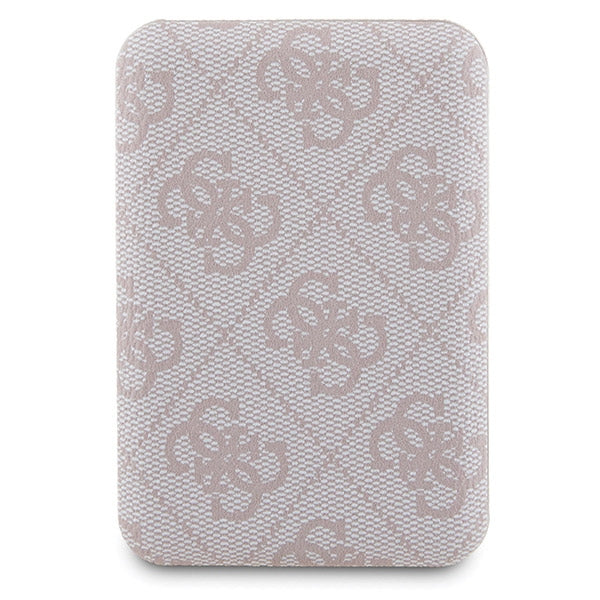 Guess 4G Metal Logo case set for iPhone 15 + 5000mAh MagSafe power bank - pink