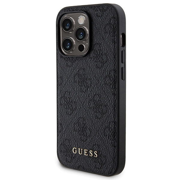 Guess 4G Metal Logo Case Set for iPhone 15 Pro Max + 5000mAh MagSafe Powerbank - Black