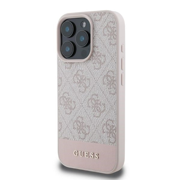 Guess 4G Bottom Stripe iPhone 16 Pro Case - Pink