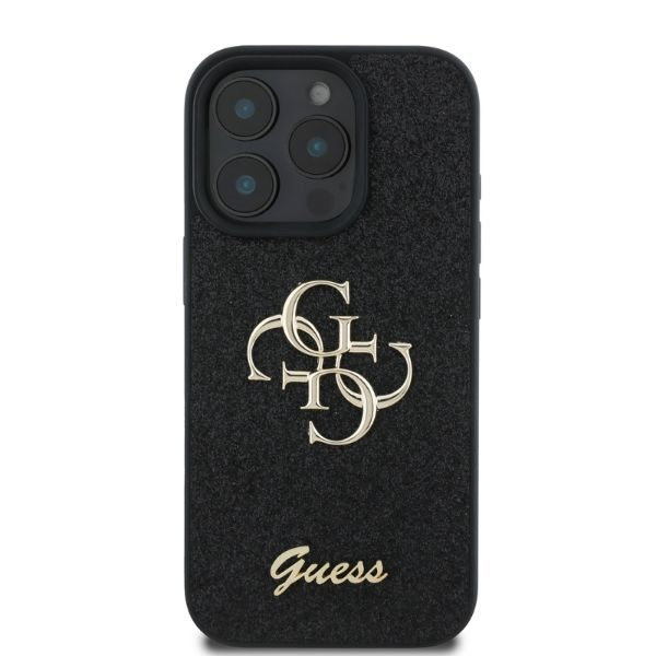 Guess Fixed Glitter Big 4G case for iPhone 16 Pro - black