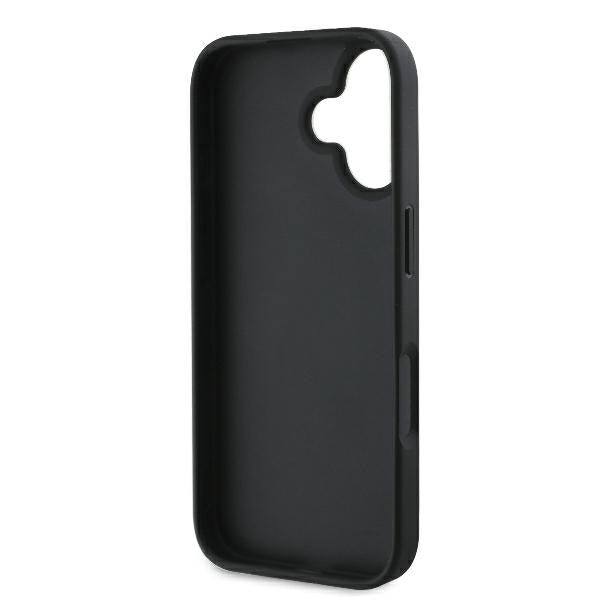 Guess Fixed Glitter Big 4G case for iPhone 16 Plus - black