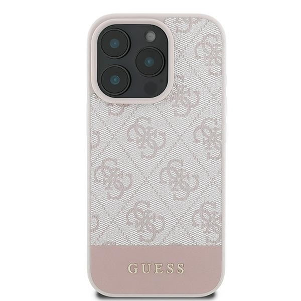 Guess 4G Bottom Stripe Case for iPhone 16 Pro Max - Pink