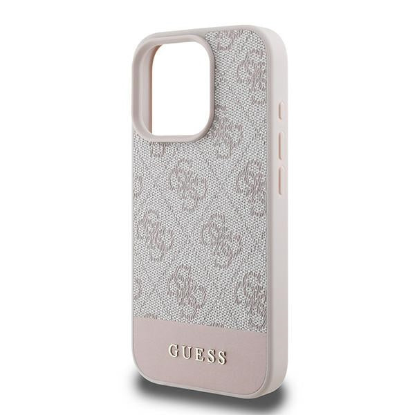 Guess 4G Bottom Stripe Case for iPhone 16 Pro Max - Pink