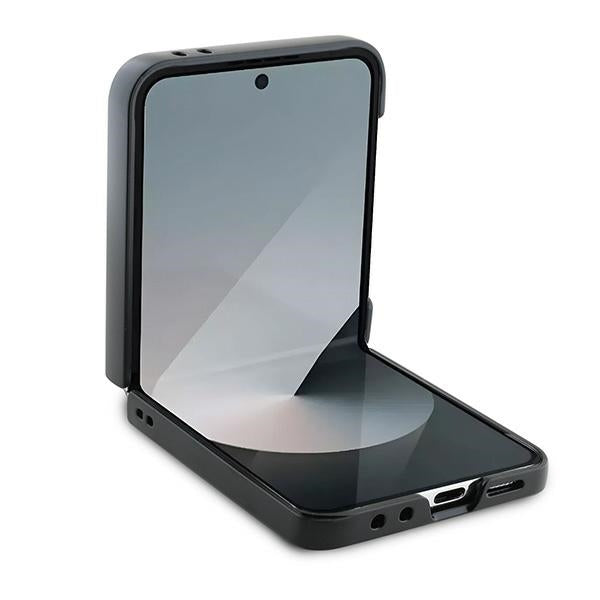 Guess Leather 4G Metal Logo Case for Samsung Galaxy Z Flip 6 - Black