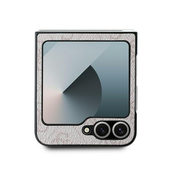 Guess Leather 4G Metal Logo Case for Samsung Galaxy Z Flip 6 - Pink