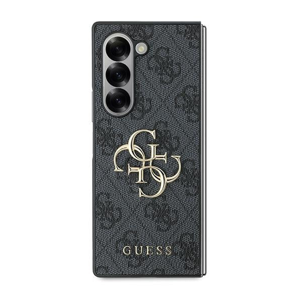Guess Leather 4G Metal Logo Case for Samsung Galaxy Z Fold 6 - Black