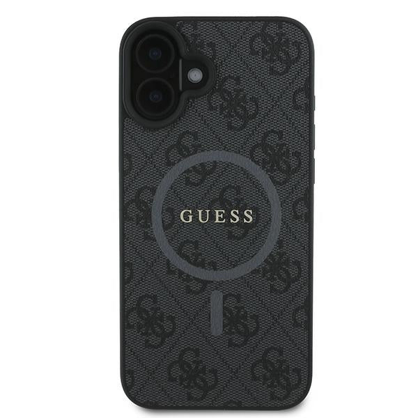 Guess 4G Ring Classic Logo MagSafe case for iPhone 16 Plus - black
