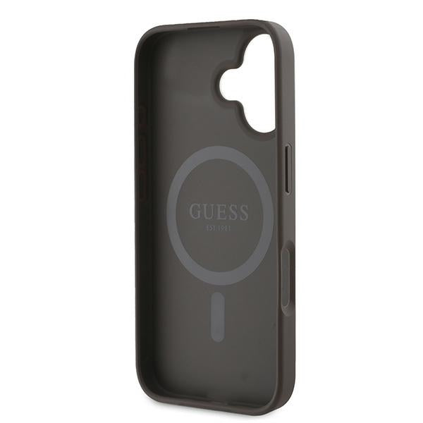 Guess 4G Printed Stripes MagSafe iPhone 16 Plus Case - Brown