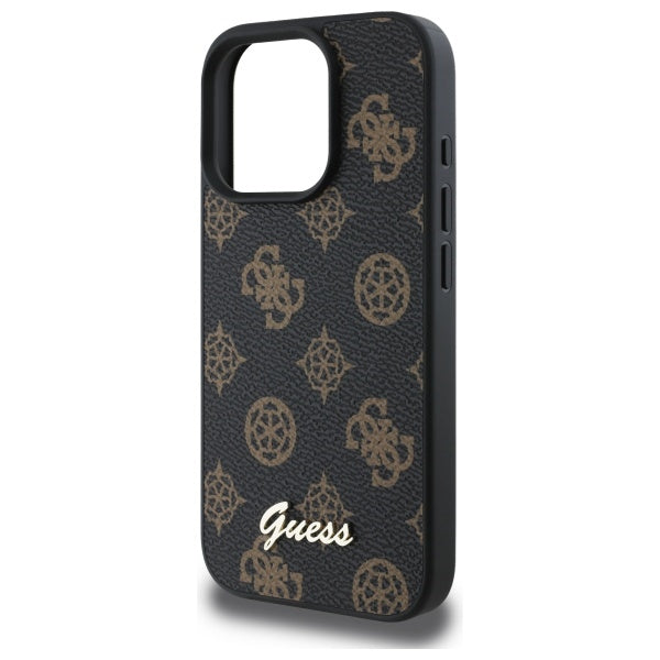 Guess Peony Script MagSafe iPhone 16 Pro Max Case - Black