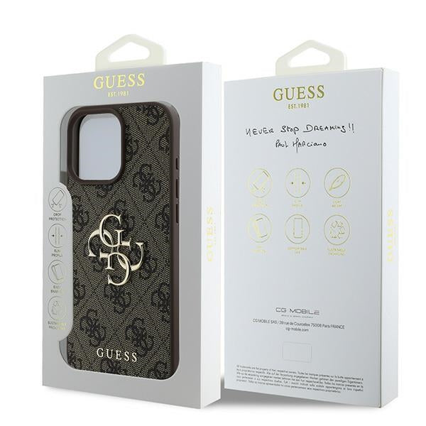 Guess 4G Big Logo Case for iPhone 16 Pro - Brown