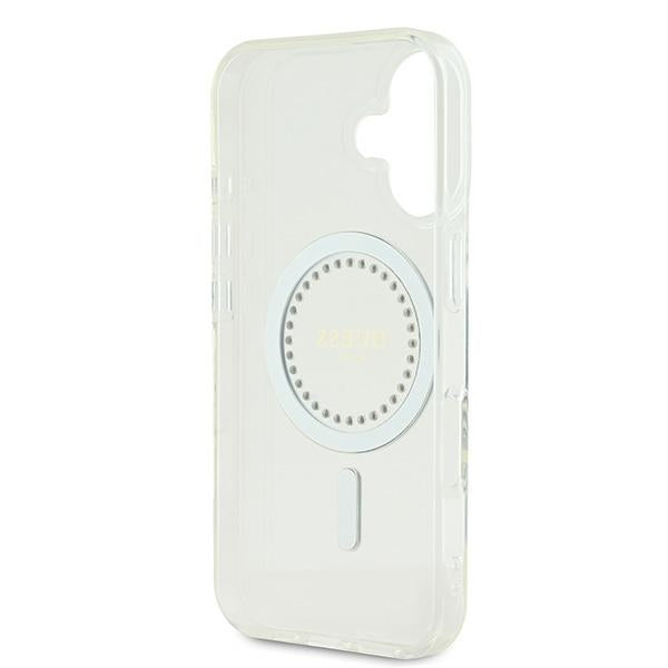 Guess IML Rhinestones MagSafe Case for iPhone 16 - White