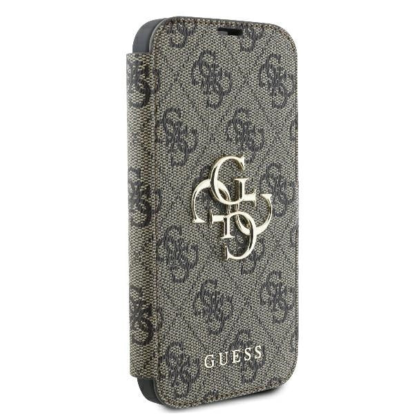 Guess 4G Metal Logo iPhone 16 Case - Brown