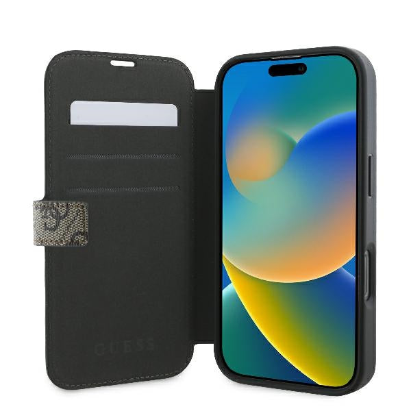 Guess 4G Metal Logo iPhone 16 Pro Max Case - Brown