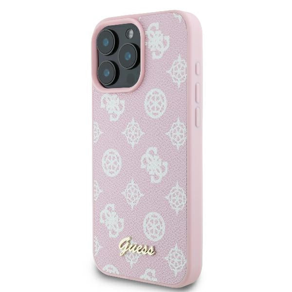 Guess Peony Script Logo MagSafe iPhone 16 Pro Case - Pink