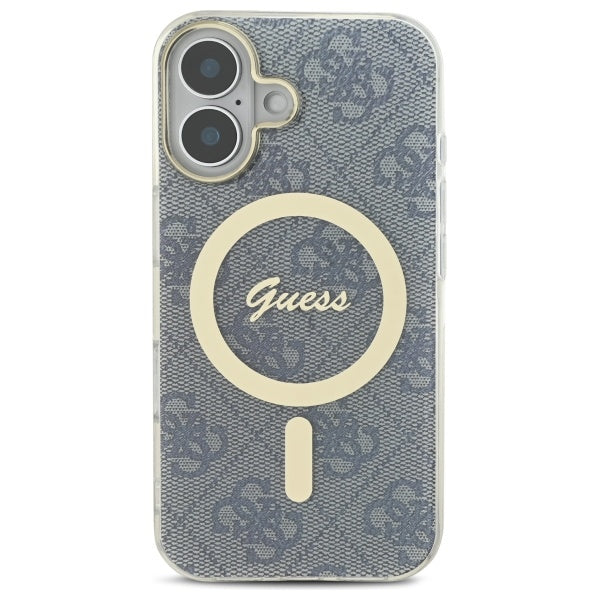 Guess IML 4G MagSafe iPhone 16 Case - Blue