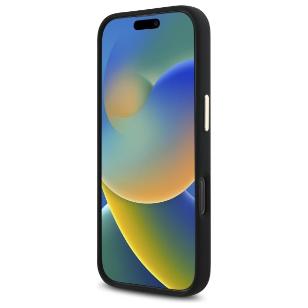 Guess Silicone Logo Strass 4G Case for iPhone 16 Pro - Black