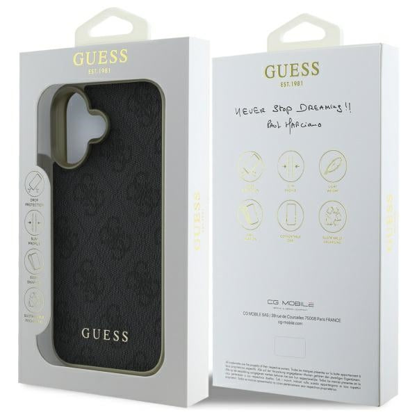 Guess 4G Charms Collection case for iPhone 16 - black