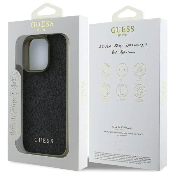Guess 4G Charms Collection case for iPhone 16 Pro Max - black