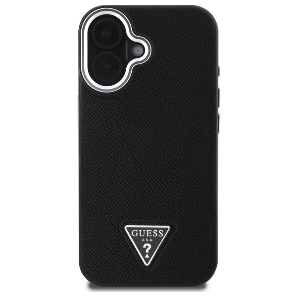 Guess GUHMP16MPGTSPSK iPhone 16 Plus 6.7" black/black hardcase Grained Triangle MagSafe