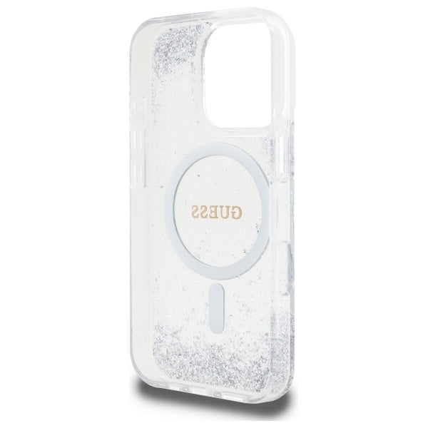 Guess Resin Gradient Glitter MagSafe case for iPhone 16 Pro - silver