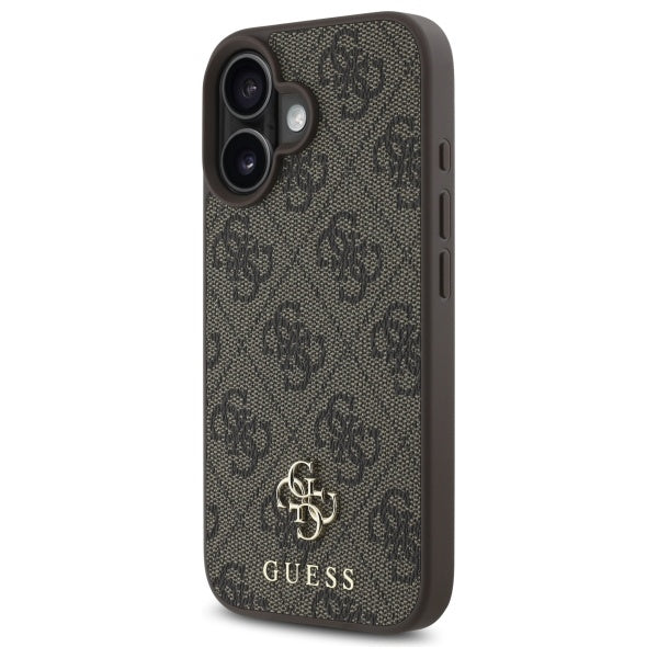 Guess 4G Small Classic MagSafe iPhone 16 Case - Brown