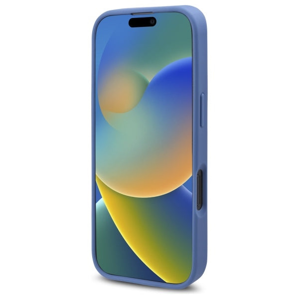 Guess 4G Flowers Print MagSafe case for iPhone 16 Pro Max - blue