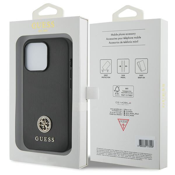 Guess GUHCP13XPS4DGPK iPhone 13 Pro Max 6.7" black/black hardcase Strass Metal Logo