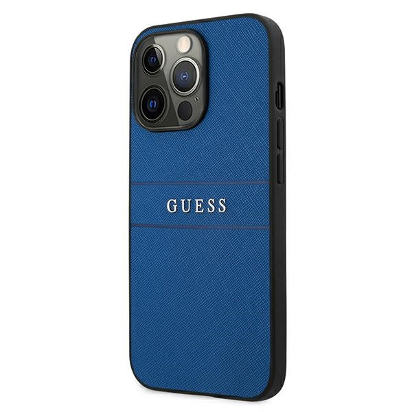 Guess Saffiano Strap Case for iPhone 13 Pro Max 6.7&quot; - Blue