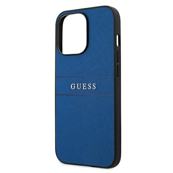 Guess Saffiano Strap Case for iPhone 13 Pro Max 6.7&quot; - Blue