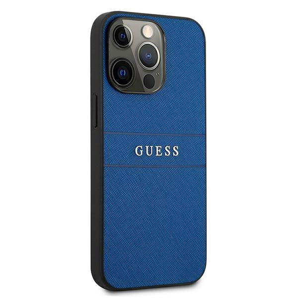 Guess Saffiano Strap Case for iPhone 13 Pro Max 6.7&quot; - Blue