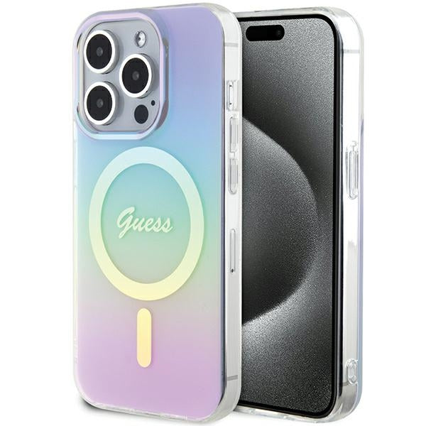 Guess GUHMP15LHITSU iPhone 15 Pro 6.1" purple/purple hardcase IML Iridescent MagSafe