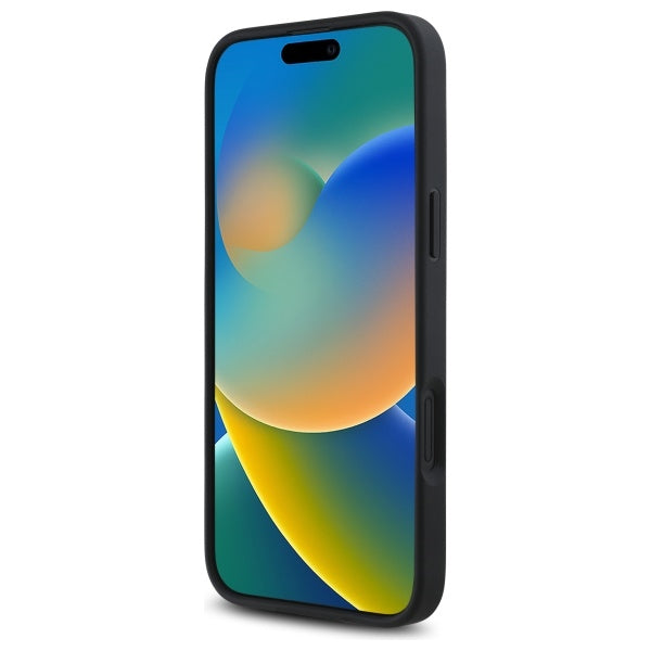 Guess GUHMP16SP4ROPEMCK iPhone 16 6.1" black/black hardcase 4G Flowers Print MagSafe